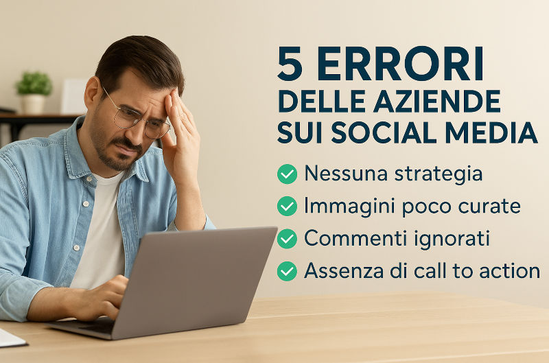 errori delle aziende sui social media