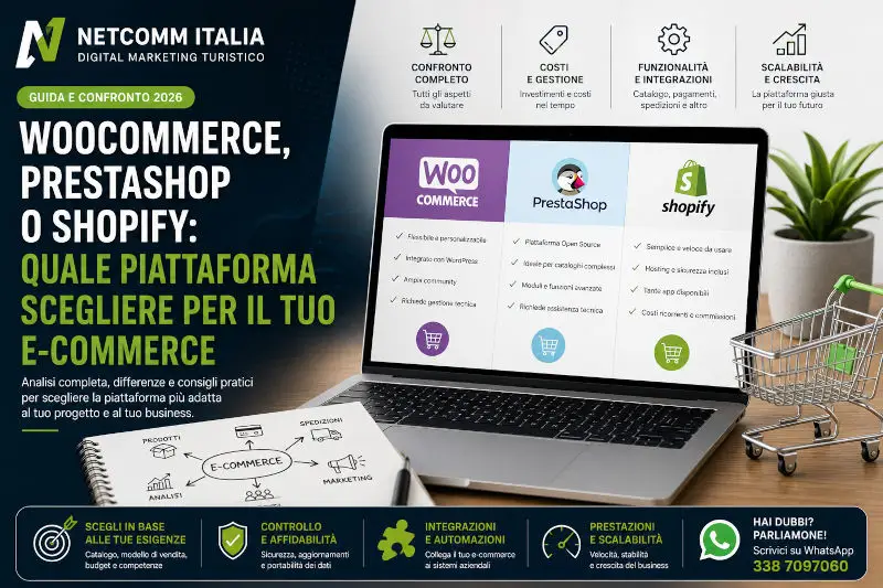 WooCommerce, PrestaShop o Shopify: quale piattaforma scegliere per un e-commerce