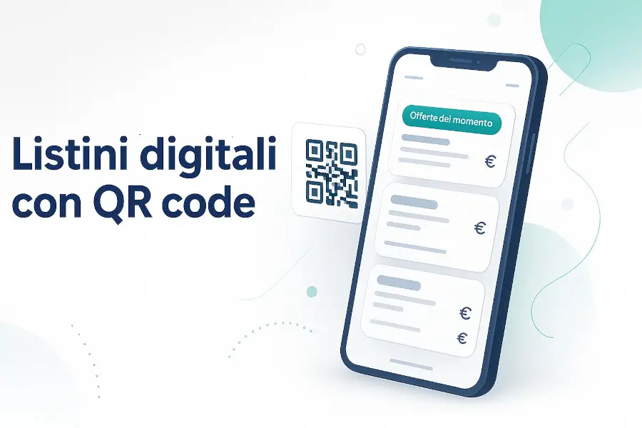 listini digitali con qr code
