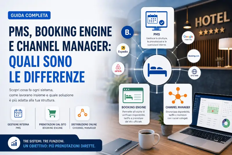 PMS, Booking Engine e Channel Manager